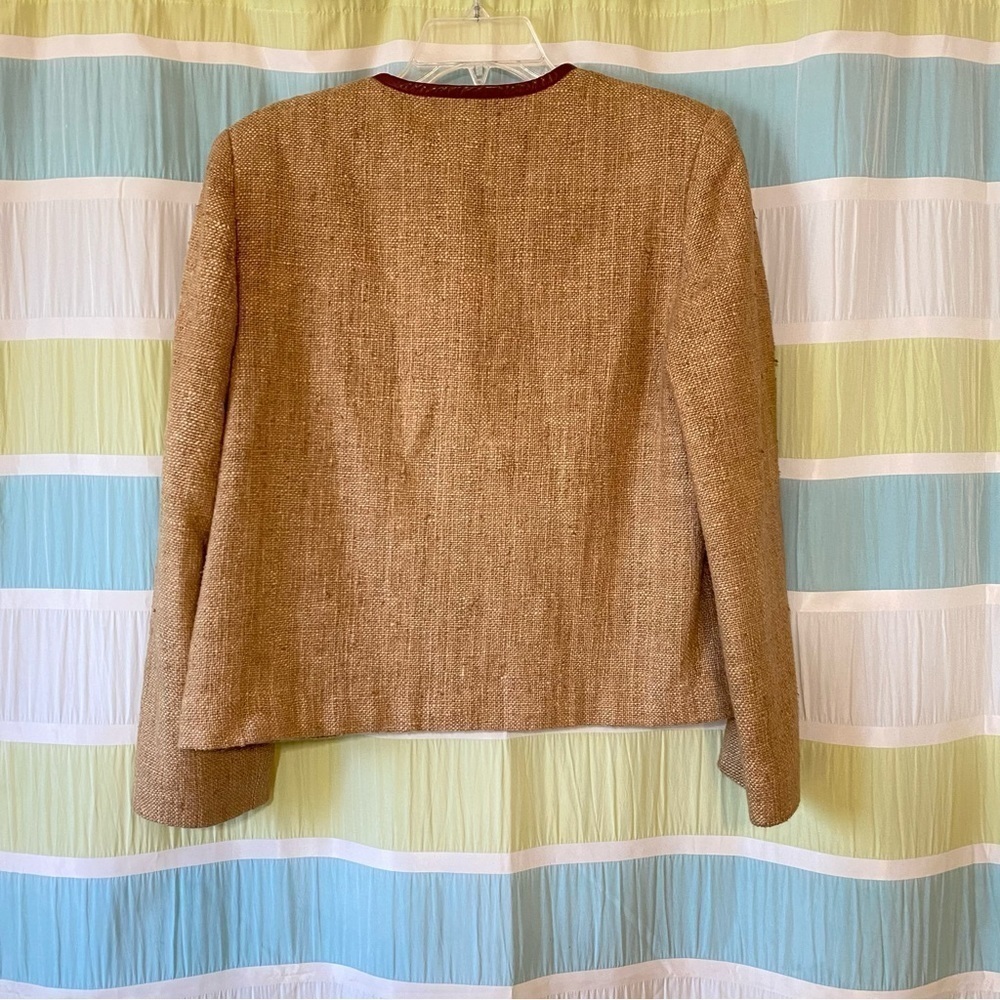 Vintage Liz Claiborne Tule Woven Blazer Sz Medium - Picture 7 of 9
